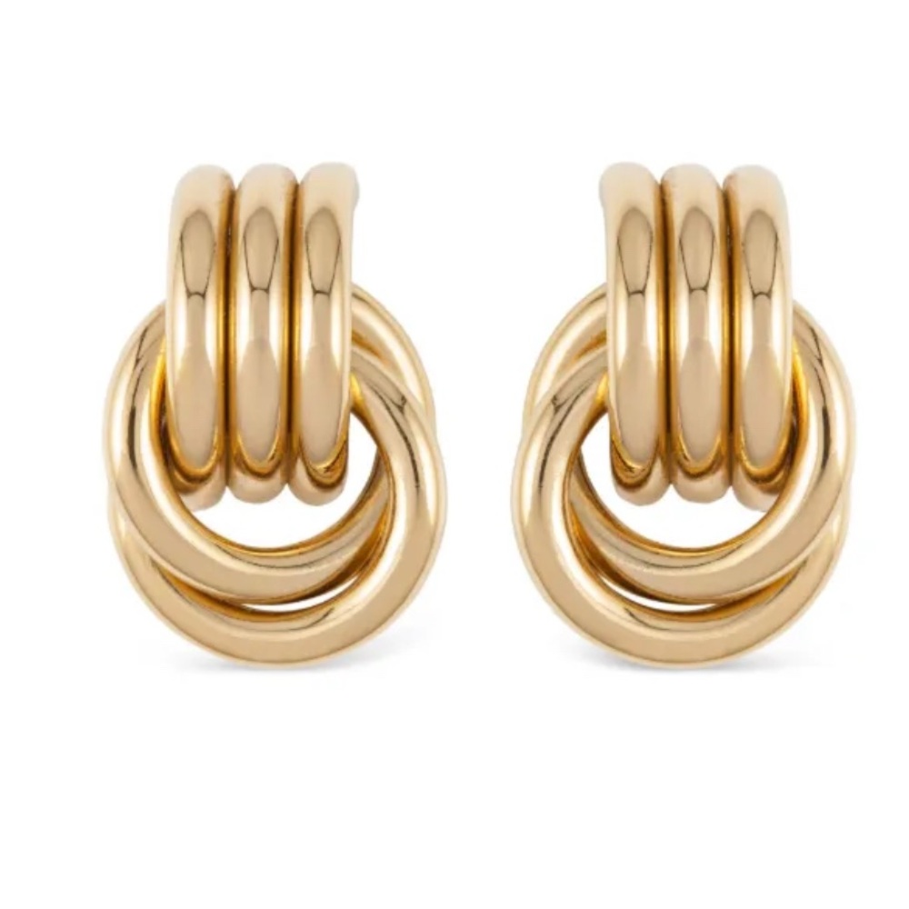 Vintage Givenchy 1980 Tubular Knot Clip On Earrings